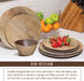 Melamine Dinnerware Sets - 12 Pcs Melamine Plates Outdoor Plates Summer Plates and Bowls Sets Melamine Plates Ideal Camping Dish Set Dinnerware Set for 4 Dishwasher Safe (Wood Grain)