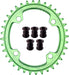 Elite round Oval Chainring 104Mm BCD 30T 32T 34T 36T 38T Narrow Wide Single Chainring for 8 9 10 11 12 Speed MTB XC Trail E-Bike Fat Bike Mountain Bike Bicycle