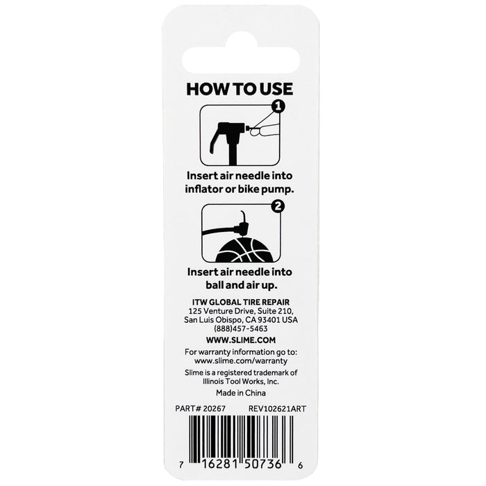 Slime Bicycle Tire Air Needles plus Other Inflatables, 2 Pack - 20267