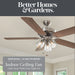 Better Homes & Gardens 52" 5 Blade Satin Nickel Ceiling Fan with 3 Lights