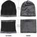 Kids Winter Hat and Scarf Set, 2Pcs Warm Knit Beanie Cap and Scarf for 5-14 Years Old