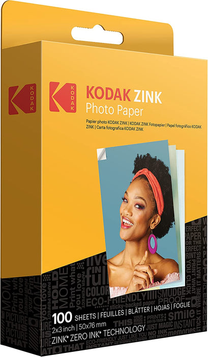 2"X3" Premium Zink Photo Paper (100 Sheets) Compatible with  PRINTOMATIC,  Smile and Step Cameras and Printers