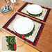 Pfrewn Christmas Holly Leaf Red Buffalo Plaid Placemats Set of 6 Table Mat Xmas Winter Place Mat Double-Sided Print 12" X 18" Dining Home Kitchen Table Decoration