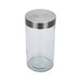 Mainstays Glass Storage Canisters with Stainless Steel Lids, 4 Piece Set