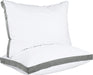 Bed Pillows for Sleeping Queen Size (Grey), Set of 2, Cooling Hotel Quality, Gusseted Pillow for Back, Stomach or Side Sleepers