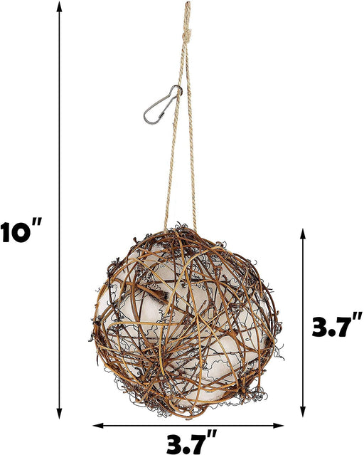 Set of 3 Globe Hummingbird Nesters, Full of Bird Nesting Materials, Design for Bird Lovers, Idea Bird Gifts in Outdoor Indoor Patio Garden