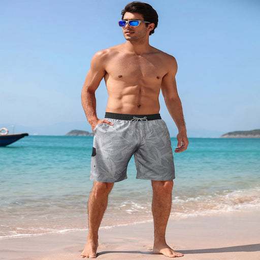 APTRO Mens Swim Trunks Swimming Shorts Board Shorts Quick Dry Summer Beach Shorts Black MK129 2XL