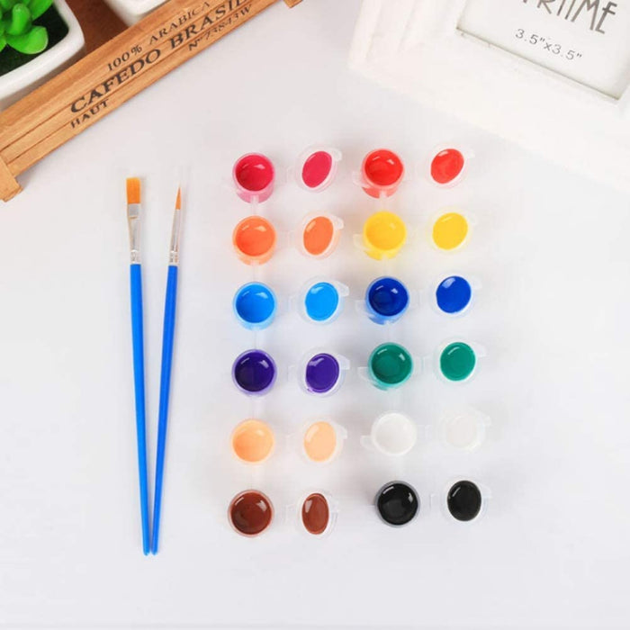 Acrylic Paint Set for Kids,Washable Watercolor Paint Sets,Diy Graffiti Paint,Acrylic Pigment Set with Brushes,Adults Children Handcraft Painting Pigment Set (10 Set-5Ml-12 Colors -F)