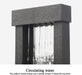 Desktop Fountain, USB LED Indoor Water Fountain Lighted Waterfall Tabletop Fountain with Stones for Office Home Decor
