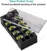 Terminal Block and Strip - 12Pcs (6 Sets) 4 Positions Dual Row 600V 25A Screw Terminal Strip Blocks with Cover + 400V 25A 4 Positions Pre-Insulated Terminals Barrier Strip Black & Red