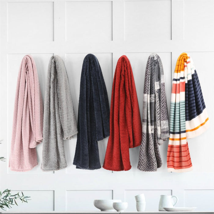 Better Homes & Gardens Multi-Stripe Velvet Plush Throw, 50" X 72"