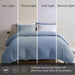 Duvet Cover Queen Size - Super Soft Haze Blue Duvet Cover Set 3 Piece 100% Washed Microfiber Bedding Set with Zipper Closure, 1 Duvet Cover 90X90 Inches and 2 Pillow Shams