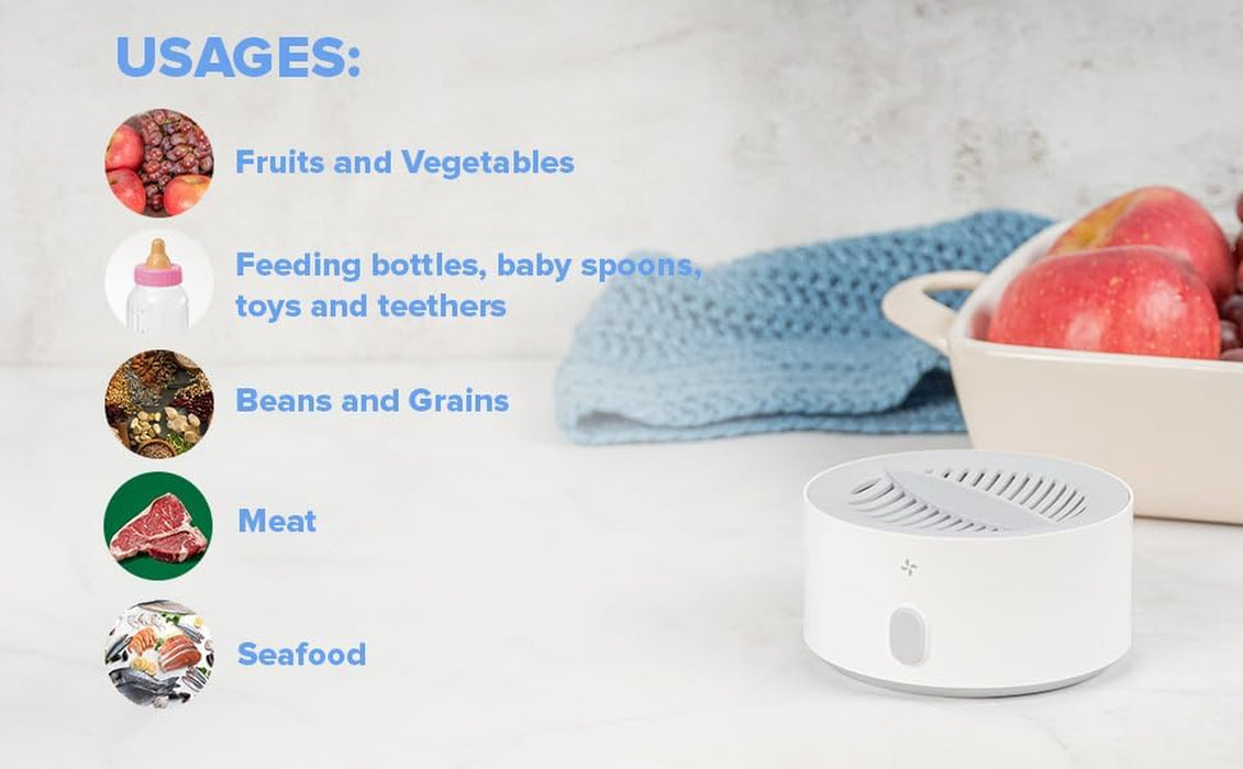 - Fruit and Vegetable Washing Machine, 1-Year Warranty, Fruit Cleaner Device That Cleans Fresh Produce in Water, Waterproof Fruit and Vegetable Cleaner, Fruit and Veggie Purifier