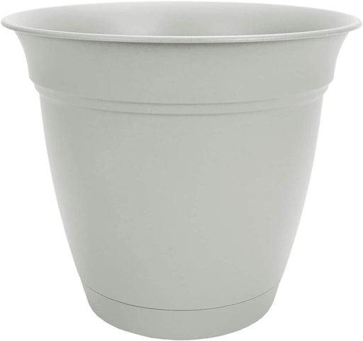 6 Inch Eclipse round Planter with Saucer - Indoor Outdoor Plant Pot for Flowers, Vegetables, and Herbs, Cottage Stone