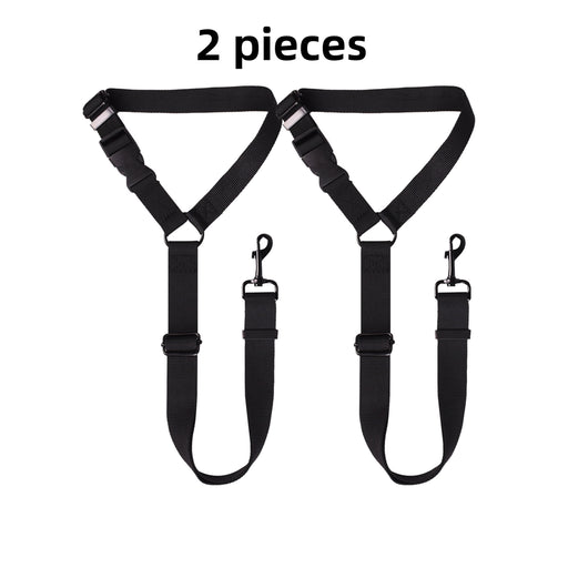 Dog Seat Belt, Black Adjustable Pet Puppy Doggie Car Safety Harness Restraint Headrest 2 Piece