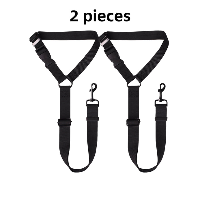 Dog Seat Belt, Black Adjustable Pet Puppy Doggie Car Safety Harness Restraint Headrest 2 Piece