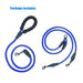 Double Dog Leash,  Dual Dog Leash Detachable 360° Swivel with Soft Padded Handle, Heavy Duty Dual Leash for Two Dogs, 63In Double-Head Pet Traction Rope(25-100Lbs)