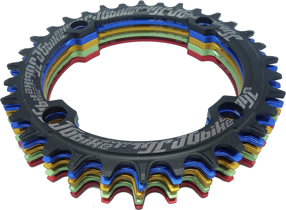 Elite round Oval Chainring 104Mm BCD 30T 32T 34T 36T 38T Narrow Wide Single Chainring for 8 9 10 11 12 Speed MTB XC Trail E-Bike Fat Bike Mountain Bike Bicycle
