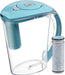 Large Water Filter Pitcher for Tap and Drinking Water with 1 Stream Filter, Lasts 2 Months, 10-Cup Capacity, BPA Free, Lake Blue