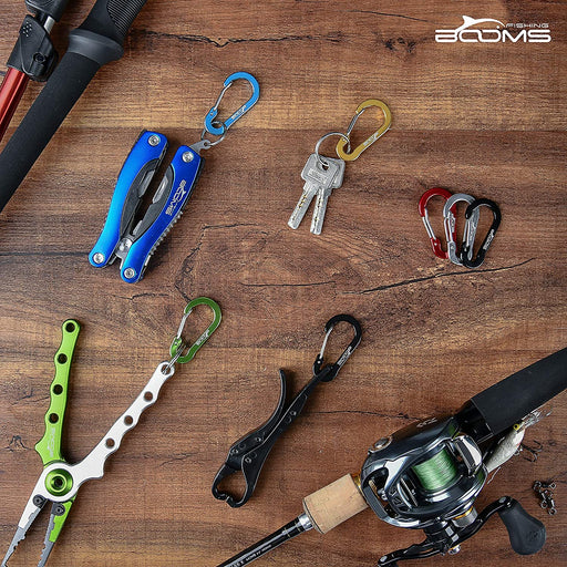 CC1 Multi-Use Carabiner Clip, 6 Pack Small Caribeener Clips, Mini Keychain Caribeaner Clip 2 Inch, Aluminum D Ring Carabiners, Multi-Colored