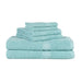 Mainstays Solid 6-Piece Bath Towel Set, Clearly Aqua
