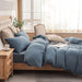 Jersey Knit Duvet Cover Set 100% T-Shirt Cotton Super Soft Comfy 3Pc Bedding Set with Zipper Closure (Solid Cerulean Blue, King)