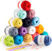 30X20G Acrylic Yarn Skeins - 1300 Yards of Soft Yarn for Crocheting and Knitting Craft Project, Assorted Starter Crochet Kit Yarn Bulk for Adults and Kids