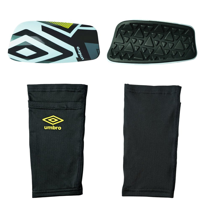 Umbro Junior Soccer Slip-In Shin Guards, for Soccer Train and Game, Soccer Protection Gear, Soccer Shin Guard, Soccer Sleeve, 1 Pair, Medium Size , for Junior