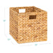 12X12In Hyacinth Baskets, Set of 5 Multipurpose Collapsible Organizers W/ Inserts - Natural