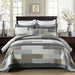 Quilt Queen Size 100% Cotton Queen Size Quilts Grey Black Brown Bedspreads Plaid Quilts Lightweight Soft Breathable Bedding Sets for All Season, 3 Piece
