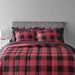 7-Piece Lightweight Microfiber Bed-In-A-Bag Comforter Bedding Set - Full/Queen, Red Buffalo Plaid