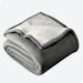 Plush Sherpa Bed Blanket, Fluffy & Soft, Reversible, Lightweight, Full/Queen, Gray