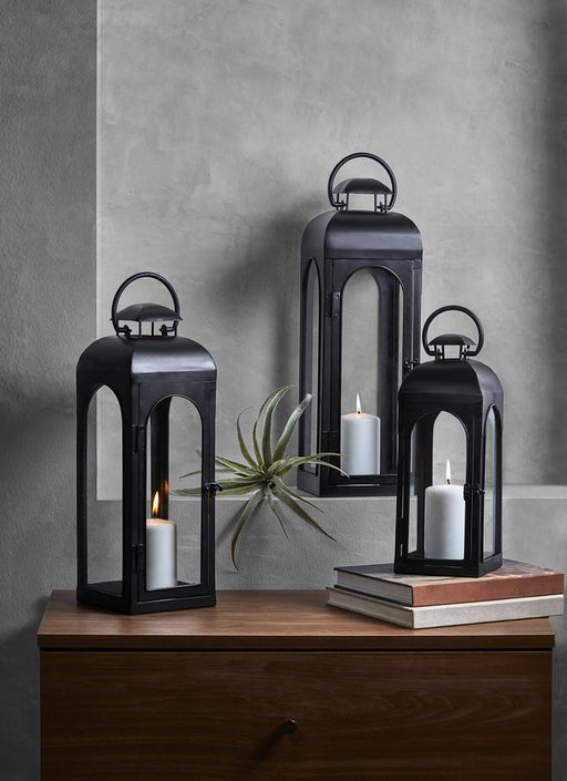 Better Homes & Gardens Candle Holder Lantern, Black, Medium