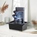 Indoor Fountain Tabletop Fountain Waterfall Fountains Relaxation Water Feature Feng Shui Zen Meditation Desktop Fountain with LED Light for Home and Office Indoor Spaces Decor (Style 6)