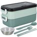 2 Layers Bento Box 1050Ml Lunch Box Containers Leak-Proof Bento Lunch Box BPA Free Food Container Portable Food Box with Spoon Fork Chopsticks