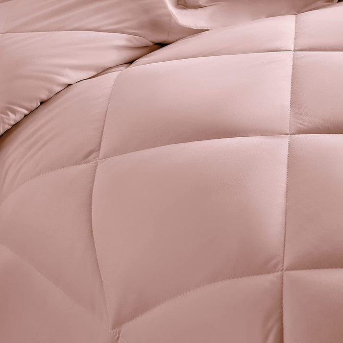 Queen Comforter Set with Sheets 7 Pieces Bed in a Bag Pink All Season Bedding Sets with Comforter, Pillow Shams, Flat Sheet, Fitted Sheet and Pillowcases