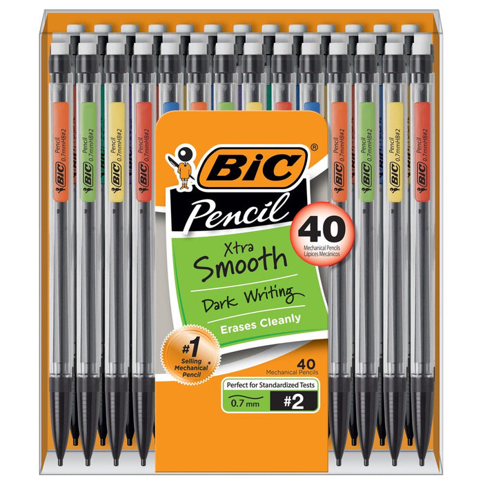 Xtra Smooth No.2 Mechanical Pencil, Medium Point (0.7 Mm), 40 Pack