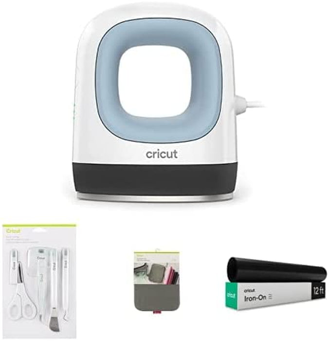 Cricut Easypress Mini Heat Press for Pressing Small Objects like Shoes, Stuffed Animals, Hats & More, 3 Heat Settings & Precision Tip, Ceramic-Coated Heat Plate, Compact & Lightweight, Raspberry