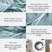 Duvet Cover Queen Size - Super Soft Green Blue Duvet Cover Set 3 Piece 100% Washed Microfiber Comforter Cover Set Bedding Set with Zipper Closure, 1 Duvet Cover 90X90 and 2 Pillow Shams