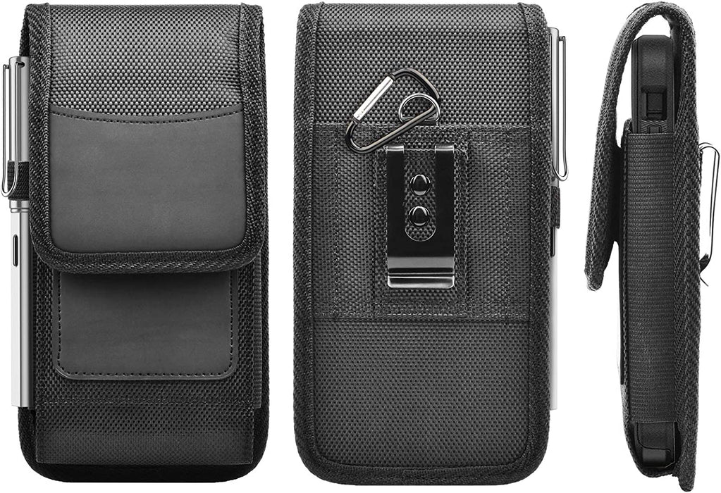 Cell Phone Holster for Samsung Galaxy S22 Ultra S21 S20+ S10 S9 Note 20 A01 A11 A21 A51 A71 A02S A12 A32 A42 A52 A13 Iphone 13 14 Pro Max 12 11 XR 7 8+ Nylon Belt Clip Holster Phone Holder Pouch