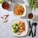 Gibson Home Amelia Court Porcelain Dinnerware Set, Service for 4 (12Pcs), White (Soft Square)