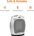 1500W Oscillating Ceramic Heater with Adjustable Thermostat, Silver
