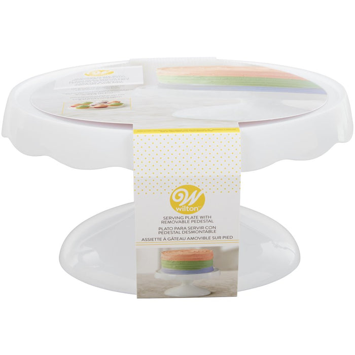 2-In-1 Pedestal Cake Stand and Serving Plate, 10-Inch round Stand