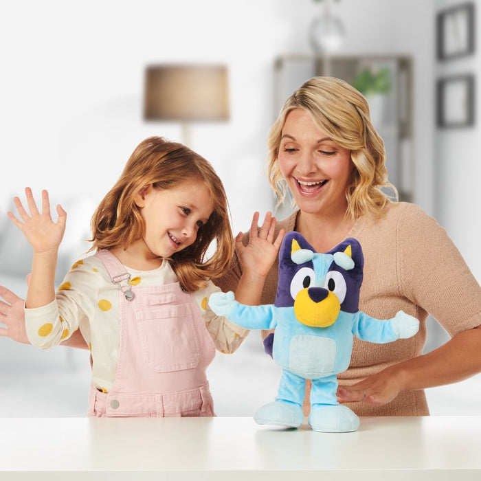 Bluey, Dance and Play 14 Inch Animated Plush with Phrases and Songs, Preschool, Ages 3+