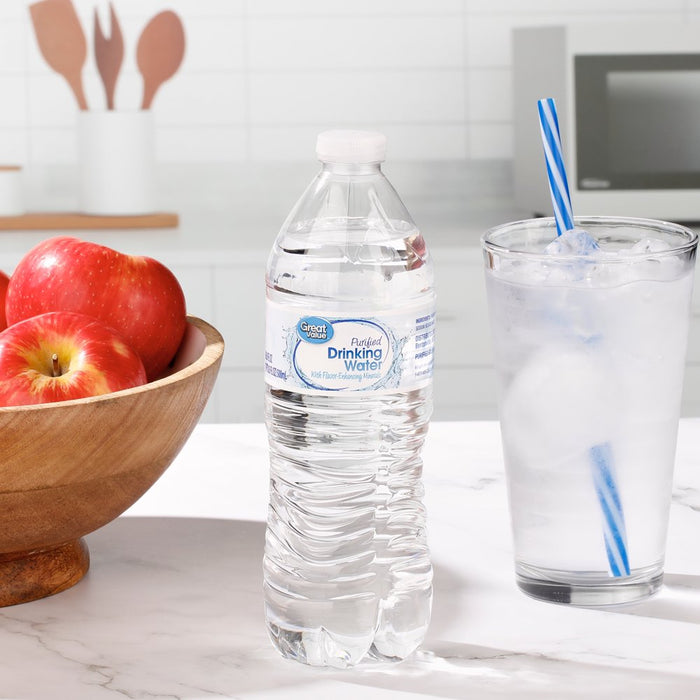 Great Value Purified Drinking Water, 16.9 Fl Oz, 40 Count Bottles