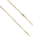 18K Gold over 925 Sterling Silver Italian Sparkle Mirror Link Chain Necklace for Women Teen Girls, Made in Italy