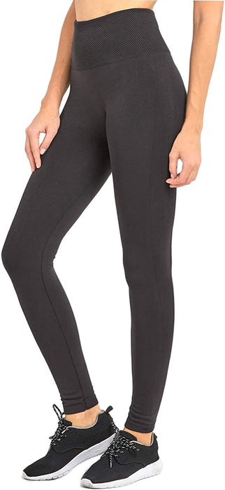 Leggings - Women'S Fleece Lined Solid Color High Waist Full Length Winter Leggings