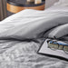 Cozylux Queen Bed in a Bag Light Grey Seersucker Textured Comforter Set with Sheets 7-Pieces All Season Bedding Sets with Comforter, Pillow Sham, Flat Sheet, Fitted Sheet and Pillowcase