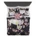 Mainstays Black Floral 10 Piece Bed in a Bag Comforter Set with Sheets, Queen