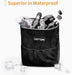 Car Trash Can with Lid and Storage Pockets - 100% Leak-Proof Organizer, Waterproof Garbage Can, Multipurpose Trash Bin for Car, 2 Gallons, Black